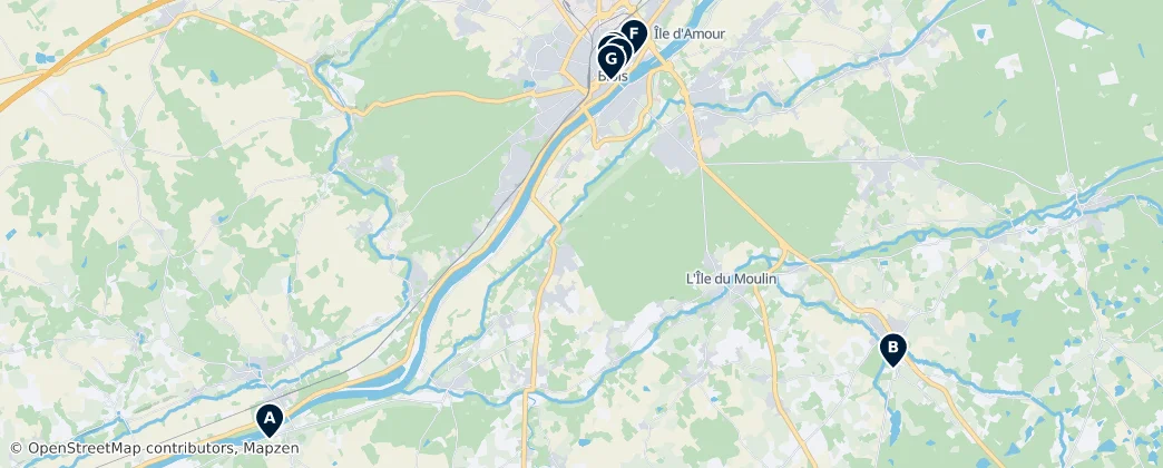 Map of Okręg Blois