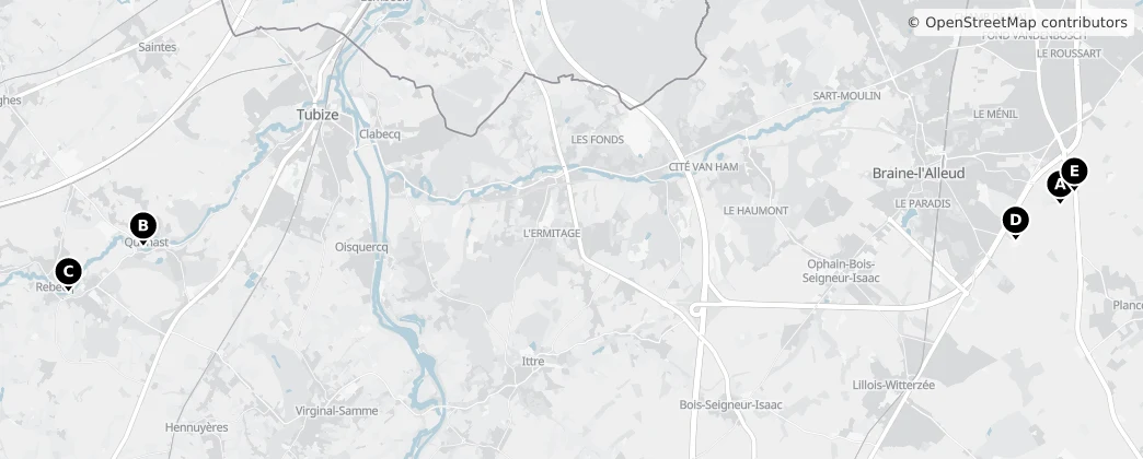Map of Brabancja Walońska