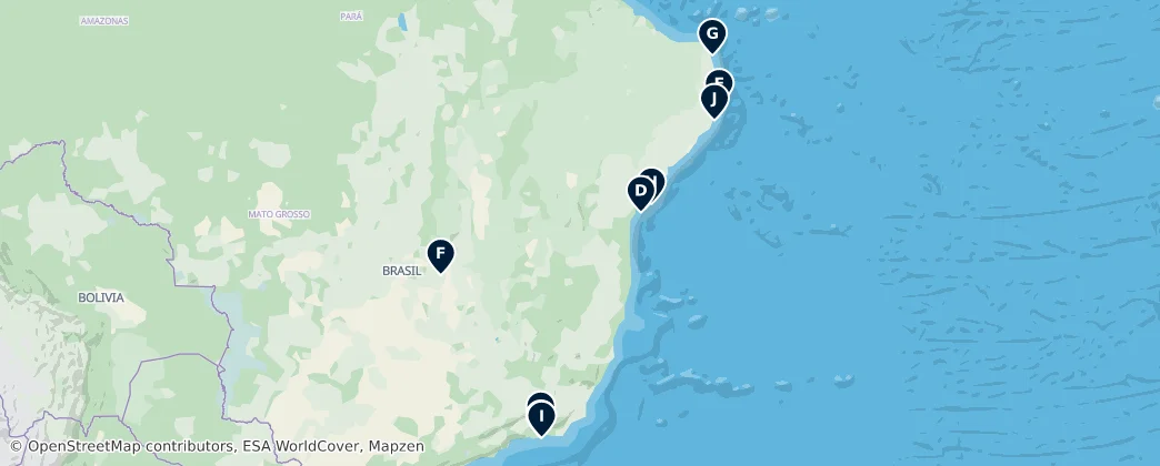 Map of Brazylia