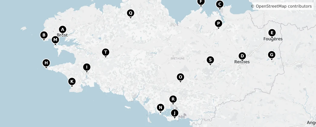 Map of Bretagne