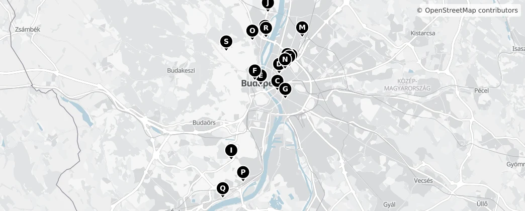 Map of Budapeszt