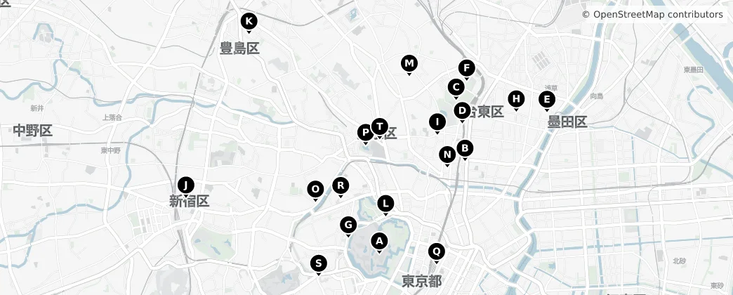 Map of Bunkyō
