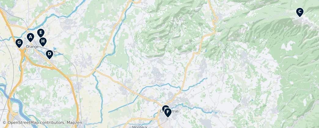 Map of Carpentras