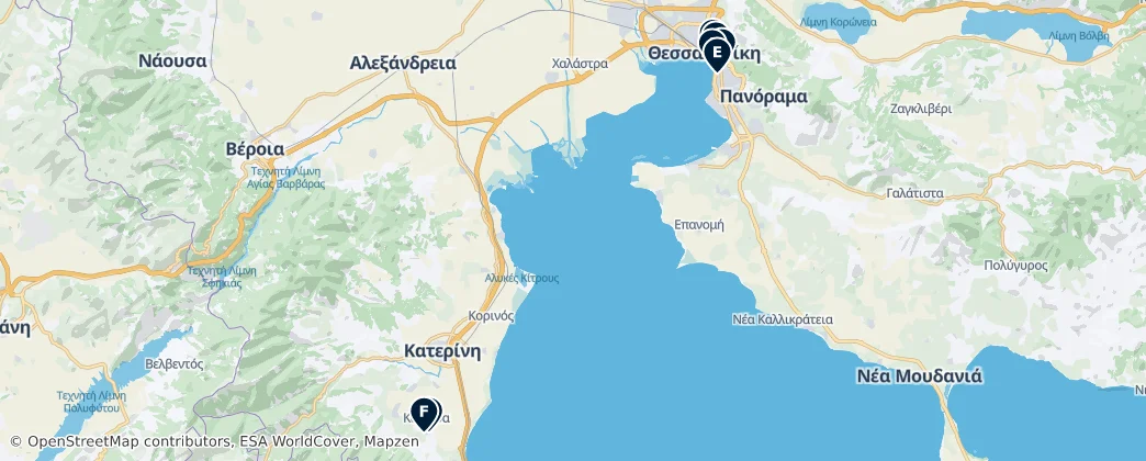 Map of Region Macedonia Środkowa