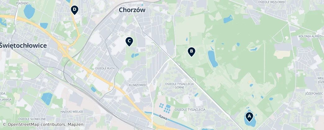 Map of Chorzów