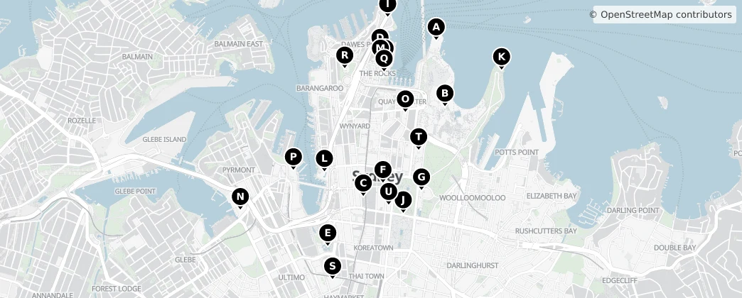 Map of City of Sydney