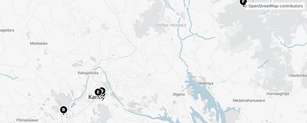Map of Kandy District