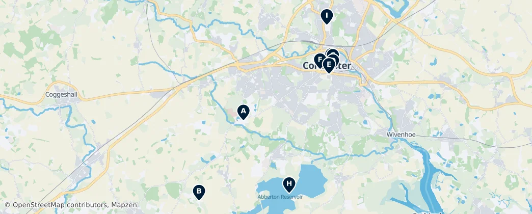 Map of Colchester