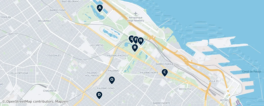 Map of Comuna 14
