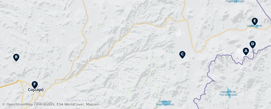 Map of Copiapó