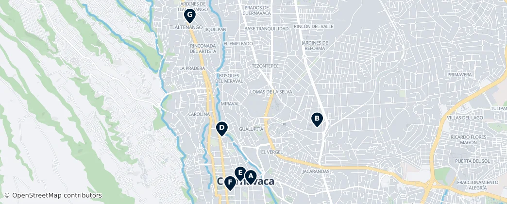 Map of Cuernavaca