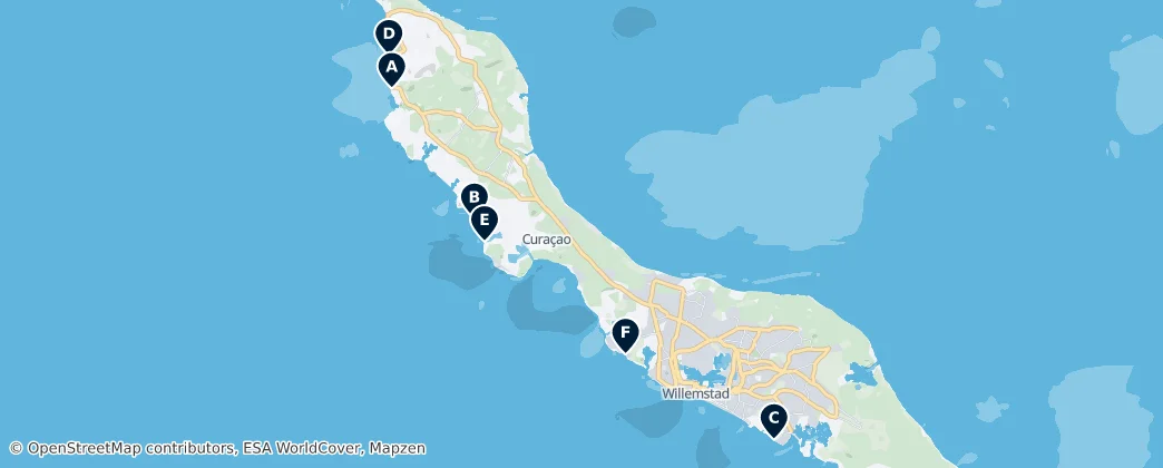 Map of Curaçao