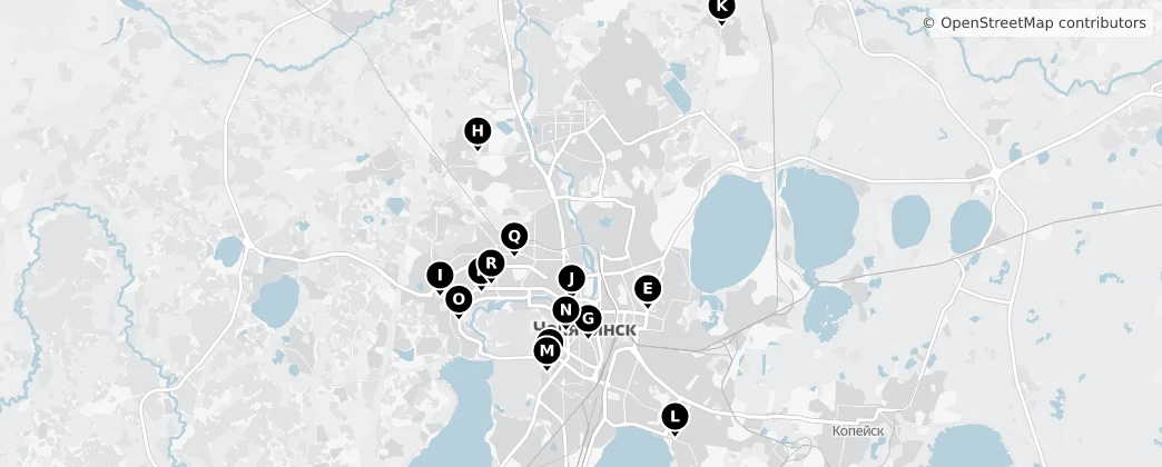 Map of Czelabińsk