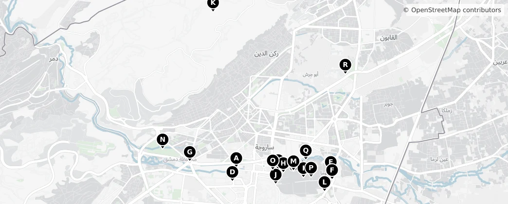 Map of Damaszek
