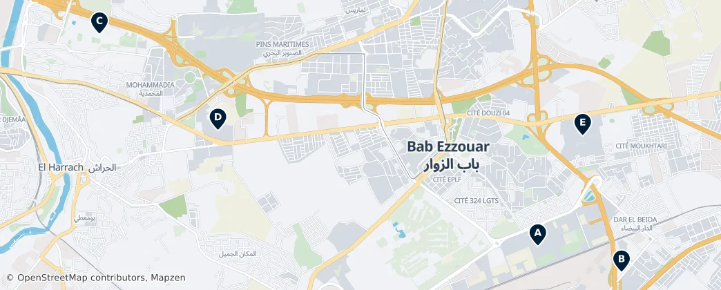 Map of Dar el-Beida District
