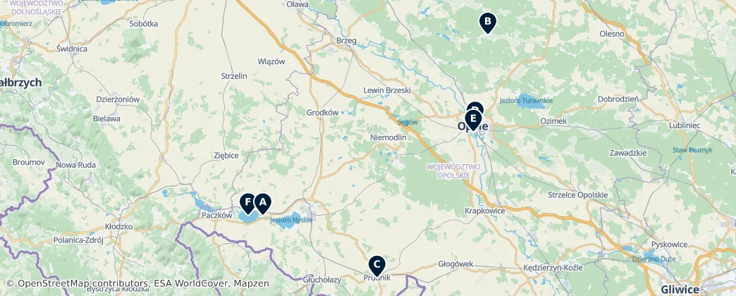 Map of Diecezja opolska