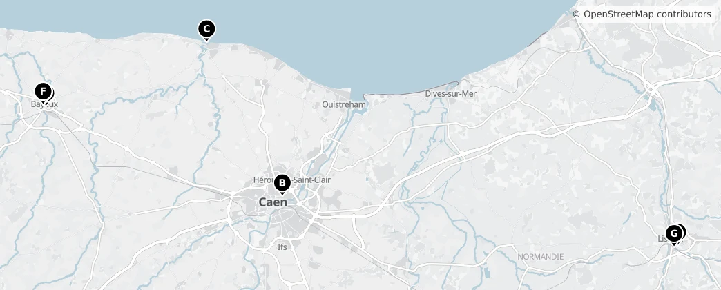 Map of Diocèse de Bayeux - Lisieux