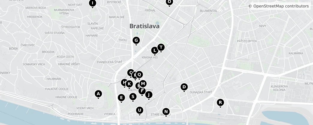 Map of Powiat Bratysława I