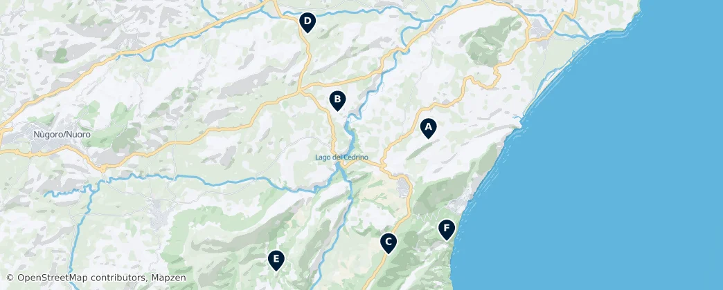 Map of Dorgali