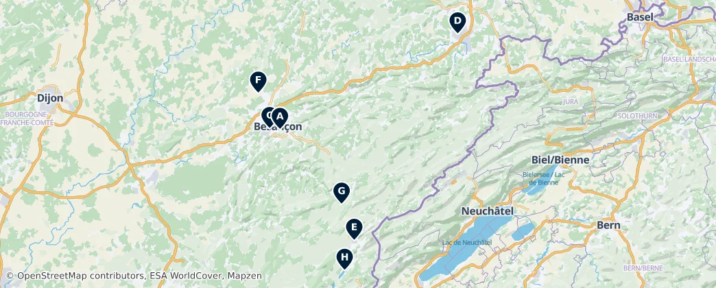 Map of Doubs