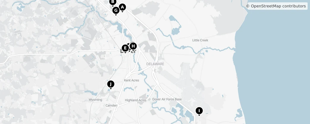 Map of Dover