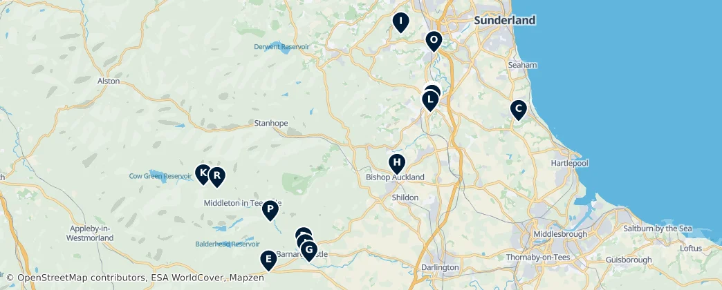 Map of Durham
