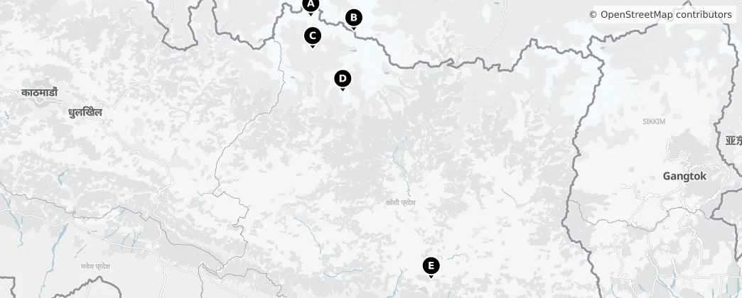 Map of Eastern Development Region