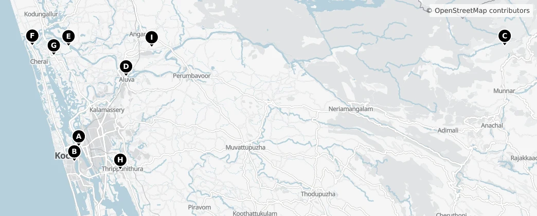 Map of Ernakulam district