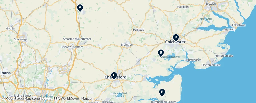 Map of Essex