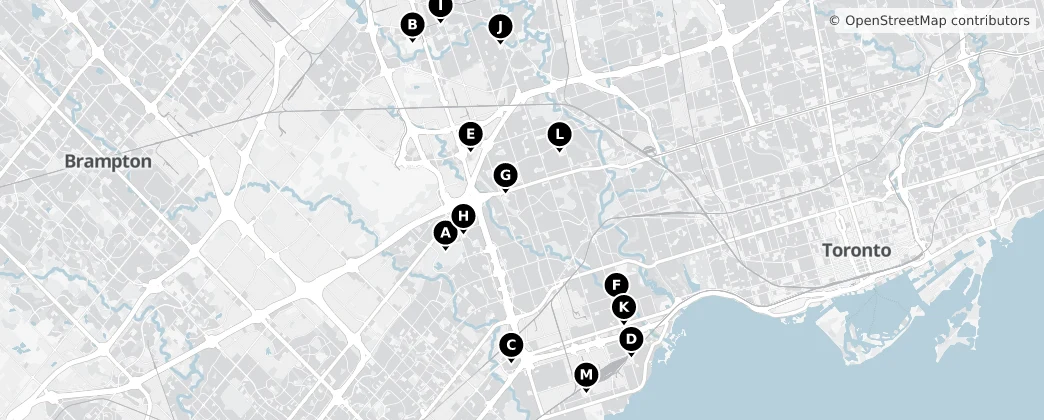Map of Etobicoke