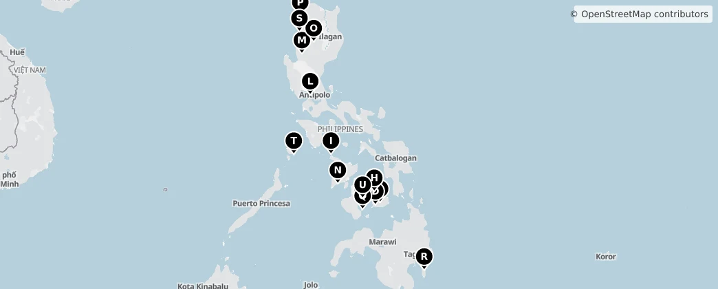 Map of Filipiny