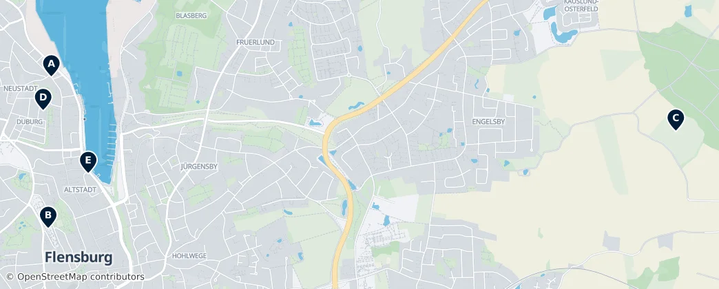 Map of Flensburg