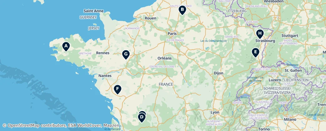 Map of Francja