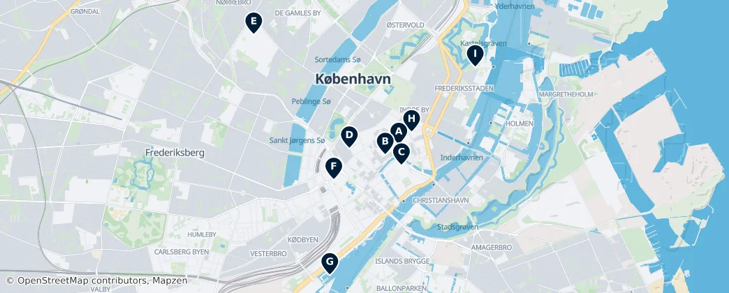 Map of Frederiksberg