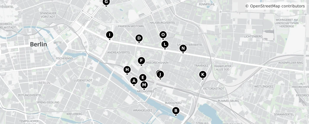 Map of Friedrichshain