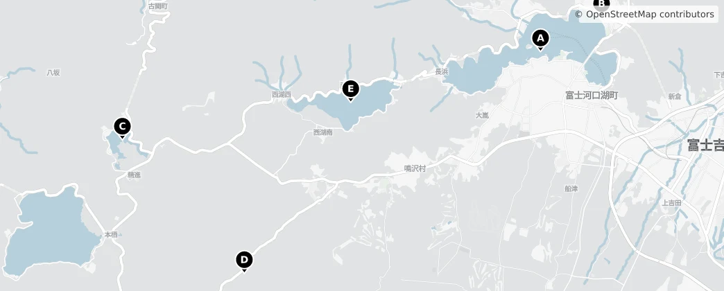 Map of Fujikawaguchiko