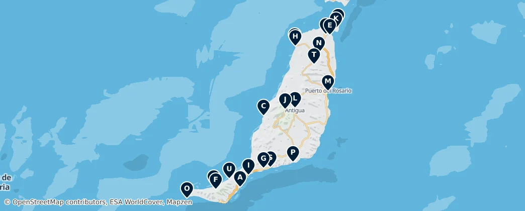 Map of Fuerteventura