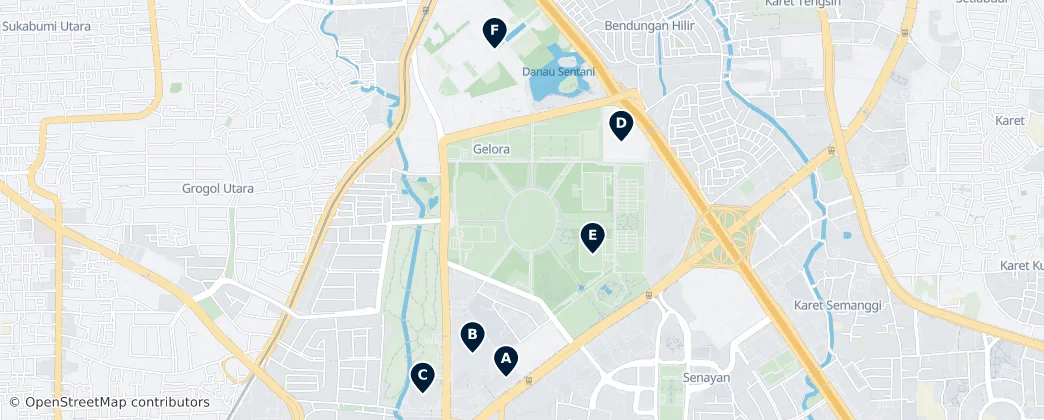 Map of Gelora, Tanah Abang