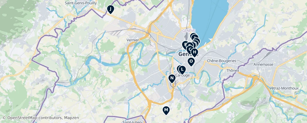 Map of Genewa