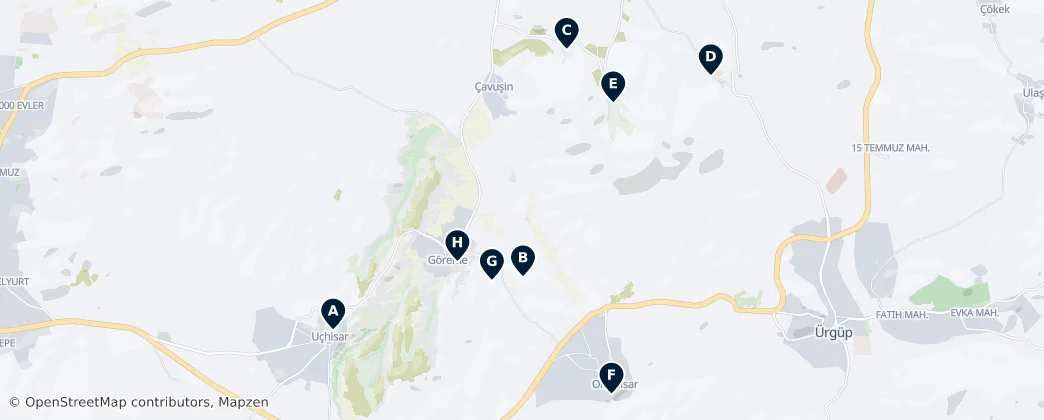 Map of Park Narodowy Göreme