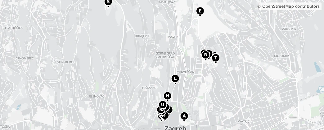 Map of Gornji Grad – Medveščak