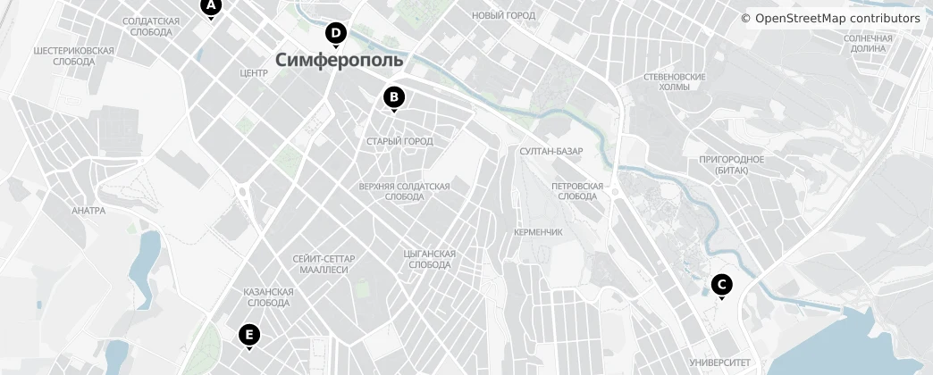 Map of Gorodskoj okrug Simferopol