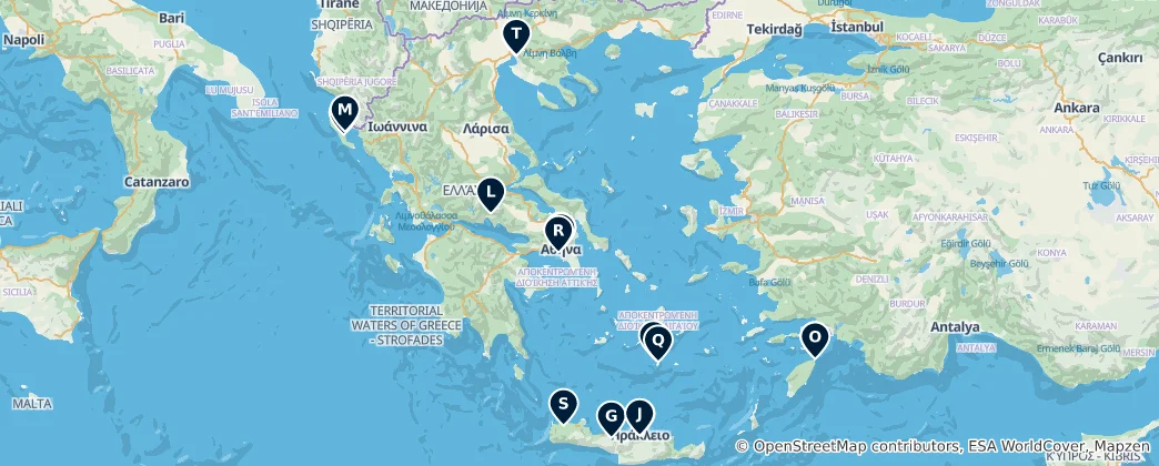 Map of Grecja