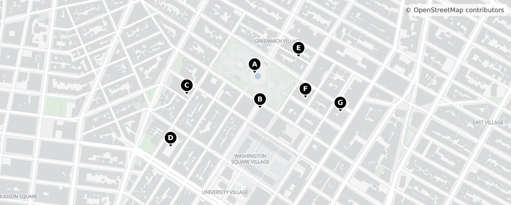 Map of Greenwich Village