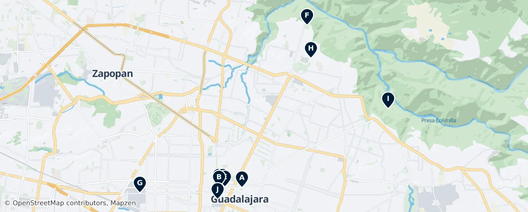 Map of Guadalajara