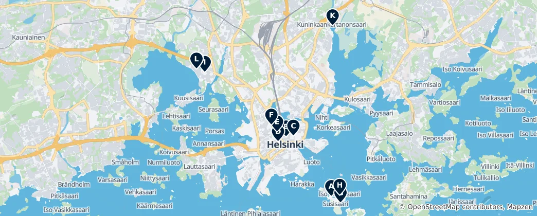Map of Helsinki