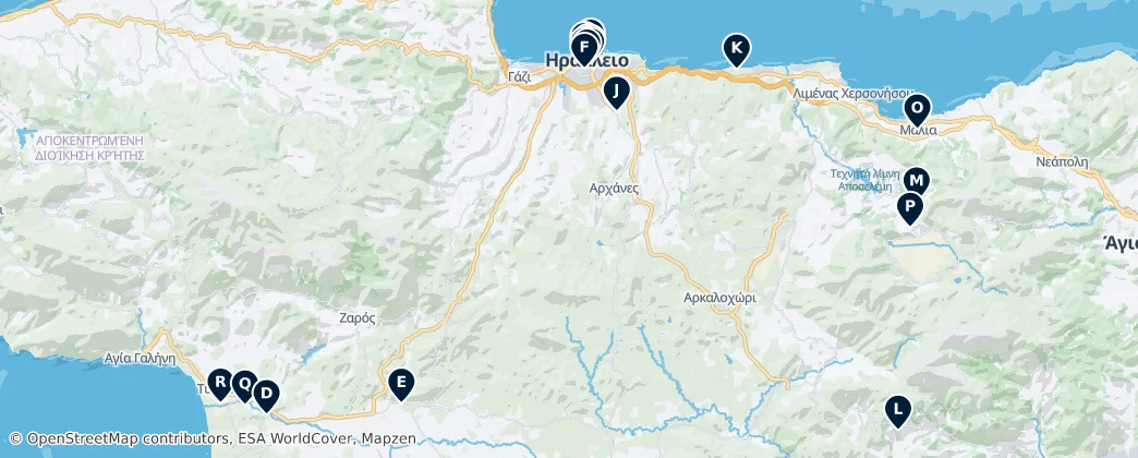 Map of Heraklion