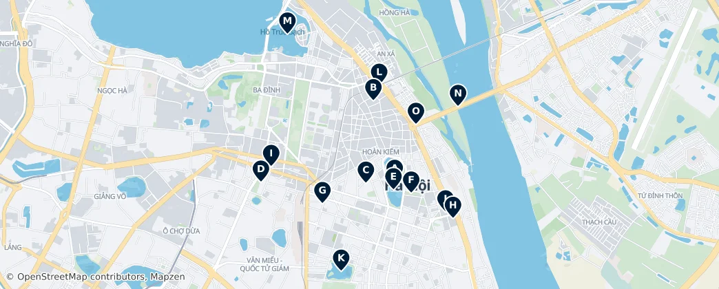 Map of Hoàn Kiếm Lake