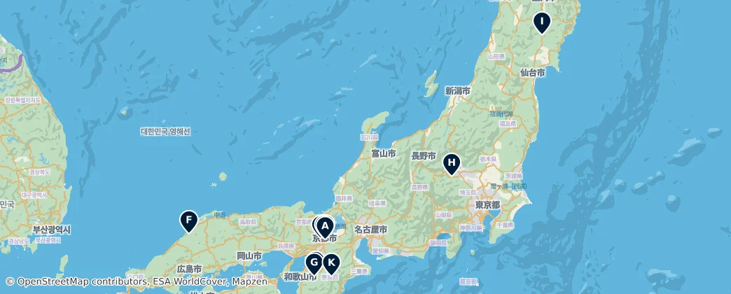 Map of Honsiu