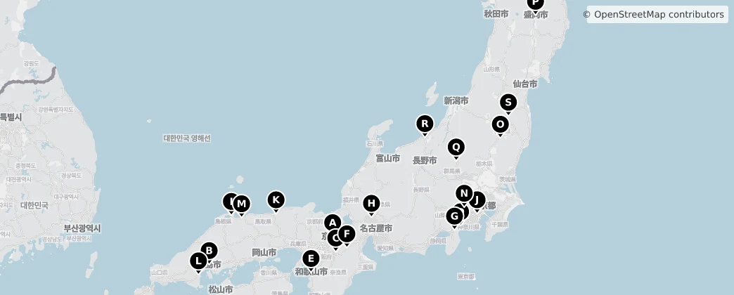 Map of Honsiu